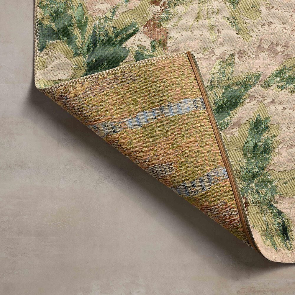 Loloi Botanical Clay and Green 2&#39;5&quot; x 11&#39;2&quot; Indoor/Outdoor Runner, , large