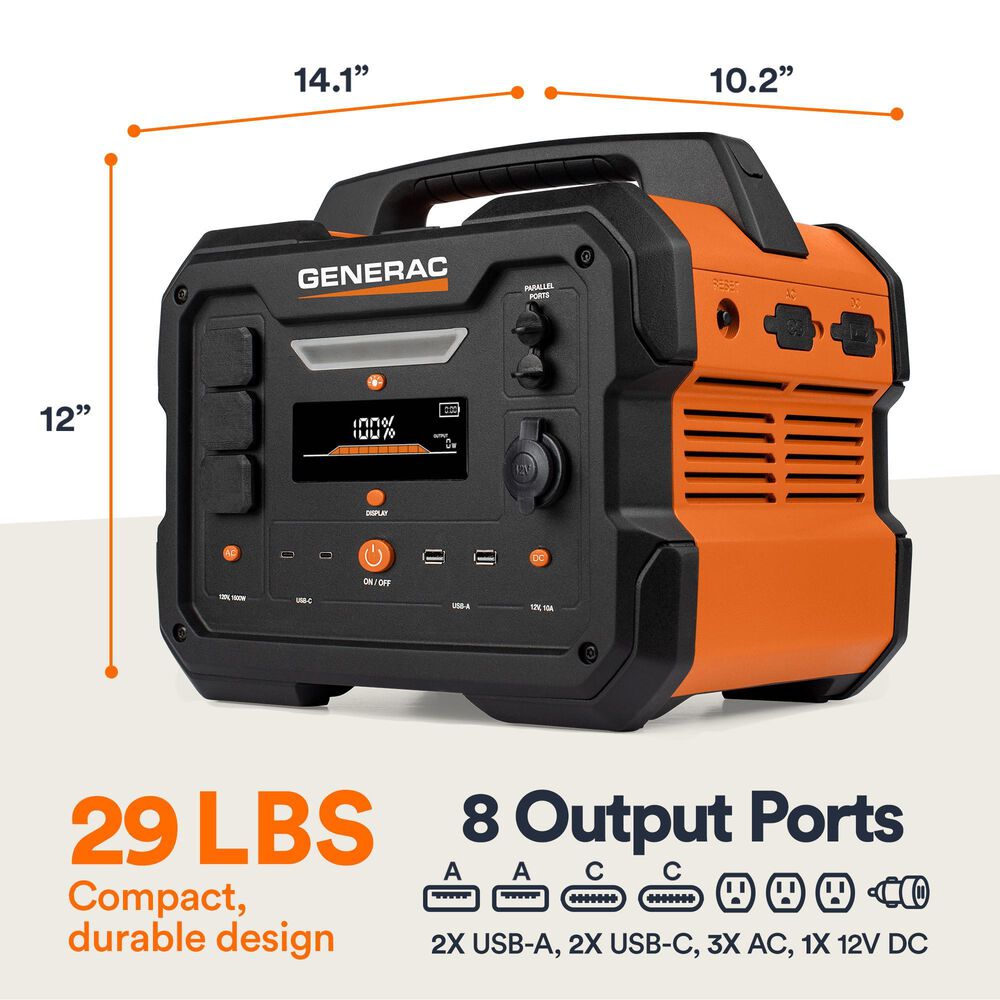 Generac GB1000 Portable Power Station, , large