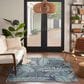 Nourison Garden Oasis GOA02 Navy 4" x 6" Indoor/Outdoor Area Rug, , large