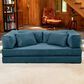 Jaxx Unsofa Stationary Loveseat in Aqua Blue, , large