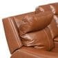 Crystal City Natalia Leather Power Console Loveseat with Headrest in Coach, , large