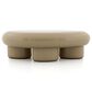 Furniture of America Rene Low Profile Glossy Coffee Table in Light Brown, , large
