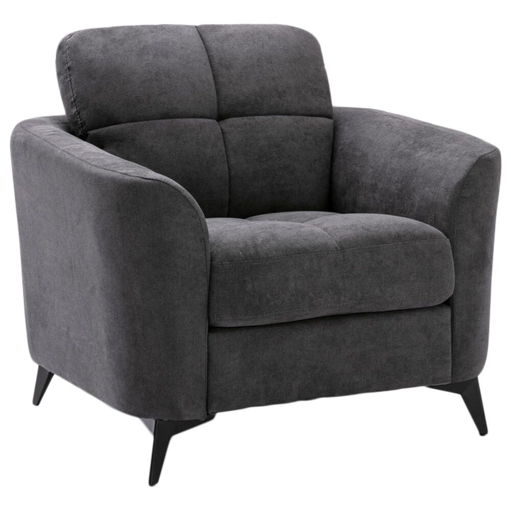 HOMLUX Accent Chair with Tufted Cushion in Gray, , large