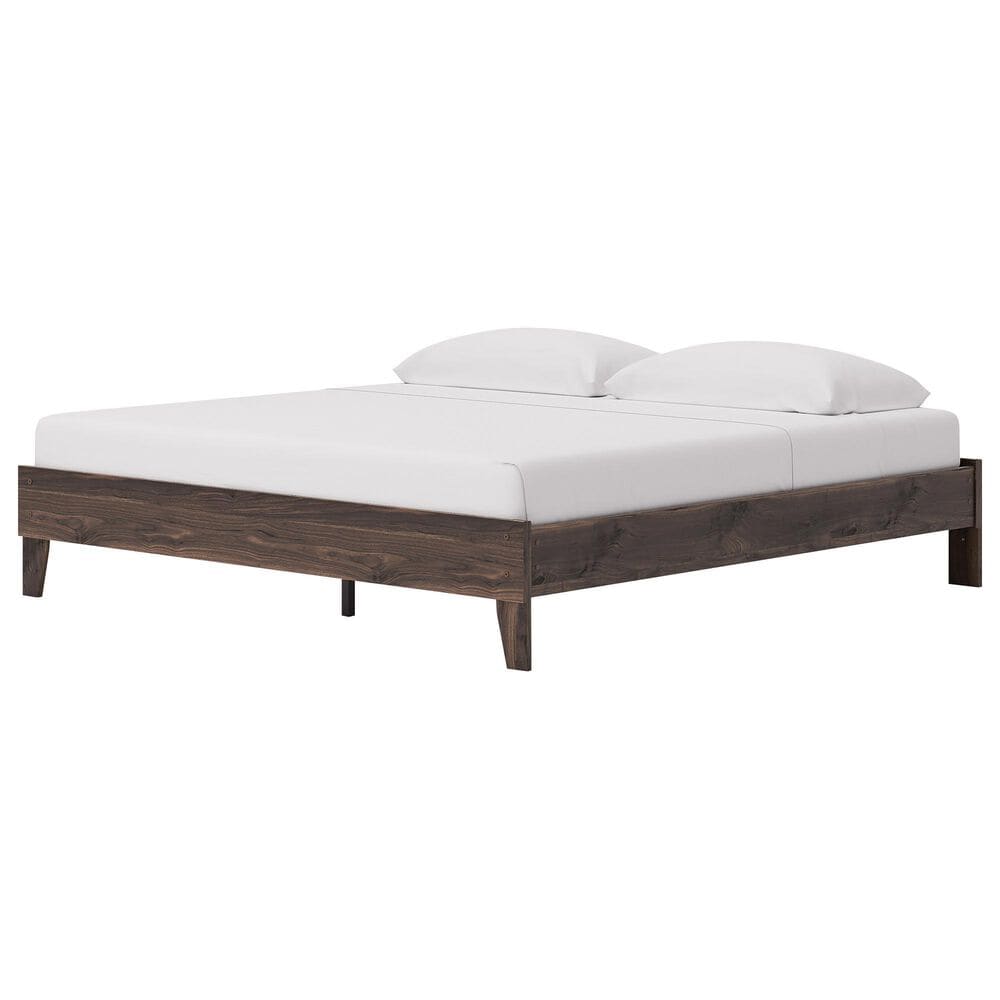 Ashley Calverson King Platform Bed in Rich Brown, , large
