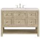James Martin Vanities Breckenridge 48" Single Vanity in Whitewashed Oak with 3 cm Arctic Fall Solid Surface Top, , large