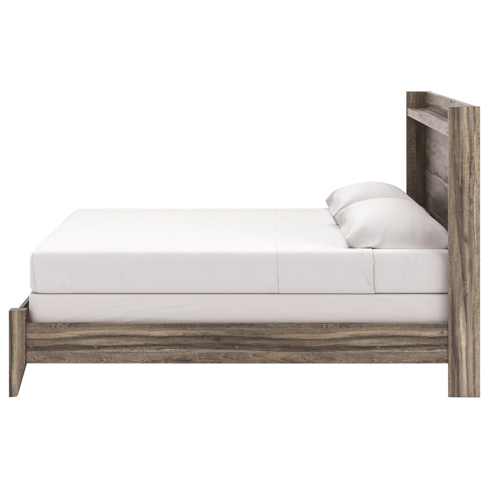 Ashley Elbrim King Panel Bed in Weathered Brown, , large