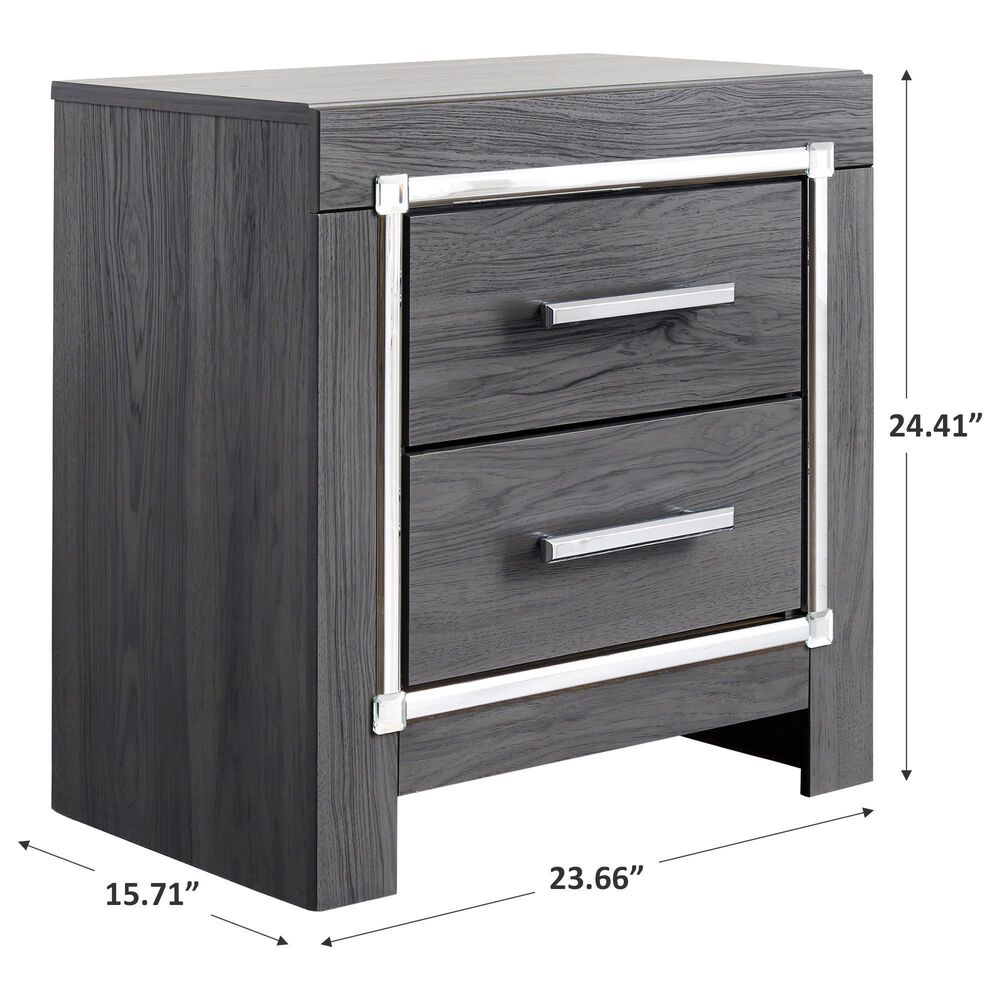 Ashley Lodanna 2-Drawer Night Stand in Gray, , large