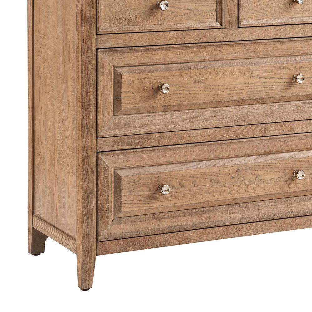 Universal Furniture Weekender 8-Drawer Dresser and Mirror in Sand Dune and Natural Rattan, , large
