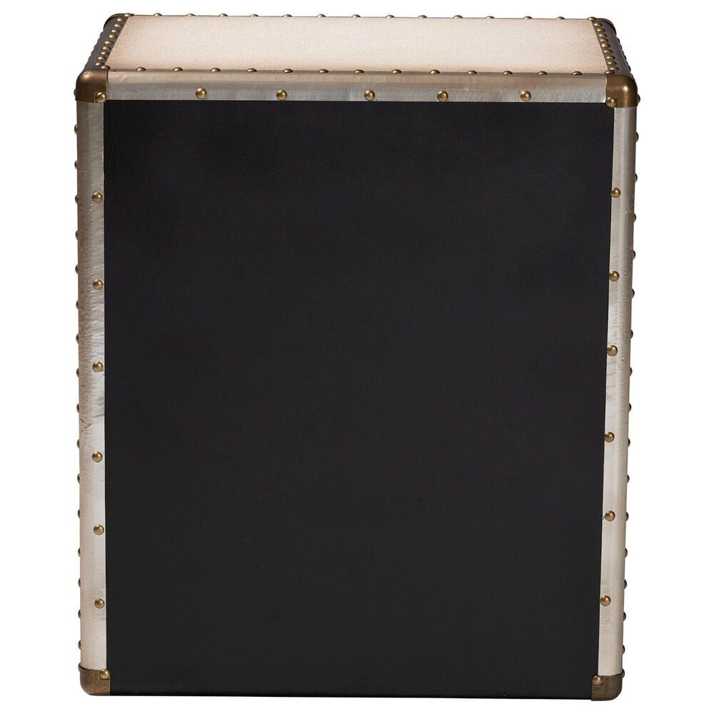 Baxton Studio Mallison 3-Drawer End Table in Beige, , large