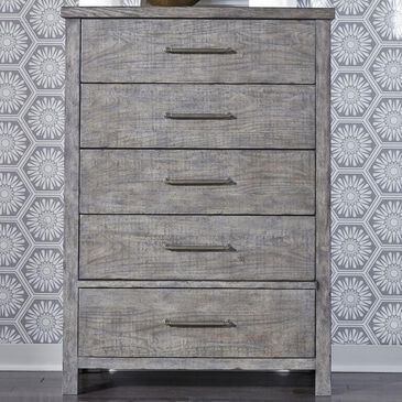 Belle Furnishings Modern Farmhouse 5 Drawer Chest in Dusty Charcoal, , large