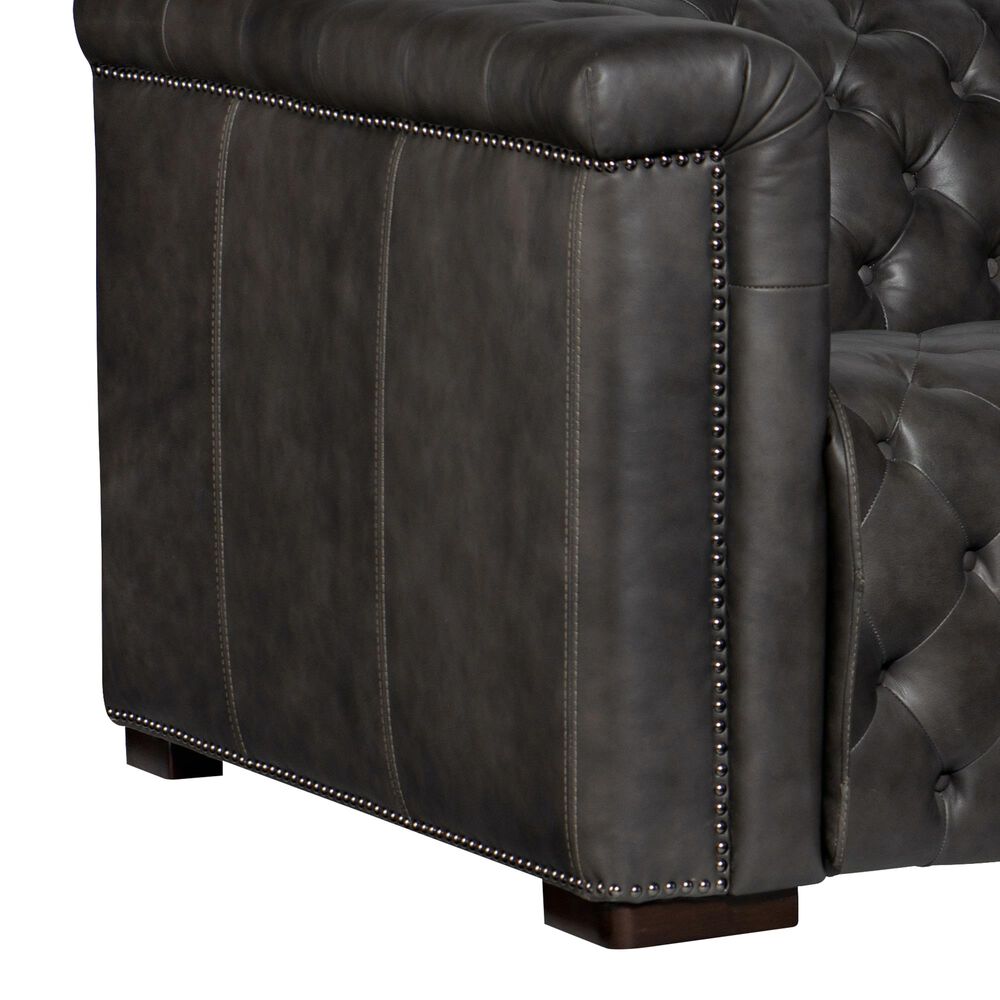 Hooker Furniture Savion Grandier Recliner Leather Chair with Power Headrest in Bellagio Gravel, , large