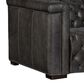 Hooker Furniture Savion Grandier Recliner Leather Chair with Power Headrest in Bellagio Gravel, , large