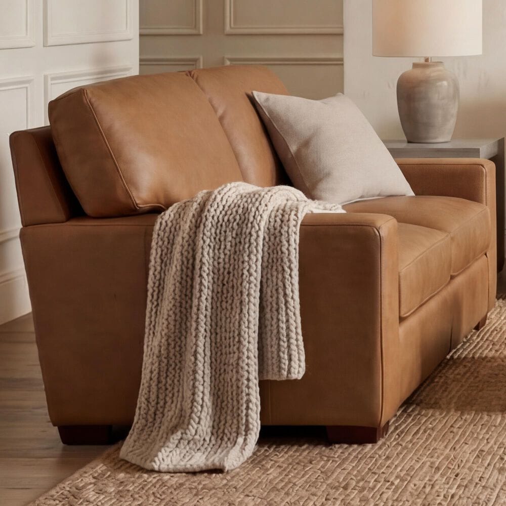 Marlowe Home Stationary Loveseat in Pancho Camel, , large