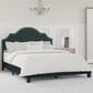 Richlands Furniture Cynthia Queen Panel Bed with Green Upholstery in Black, , large