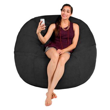 Jaxx 5" Large Bean Bag with Removable Cover in Black, , large