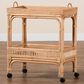 Baxton Studio Lombok Rattan Wine Cart in Natural Brown, , large