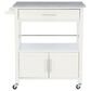 Linon Home Decor Cameron Kitchen Cart in White and Grey, , large