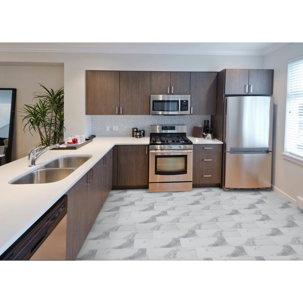 Mullican Flooring Axis Pro 12 Carri Marble 12" x 24" Luxury Vinyl Tile, , large