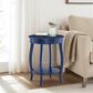 Linon Home Decor Aura Round Side Table in Navy Blue, , large