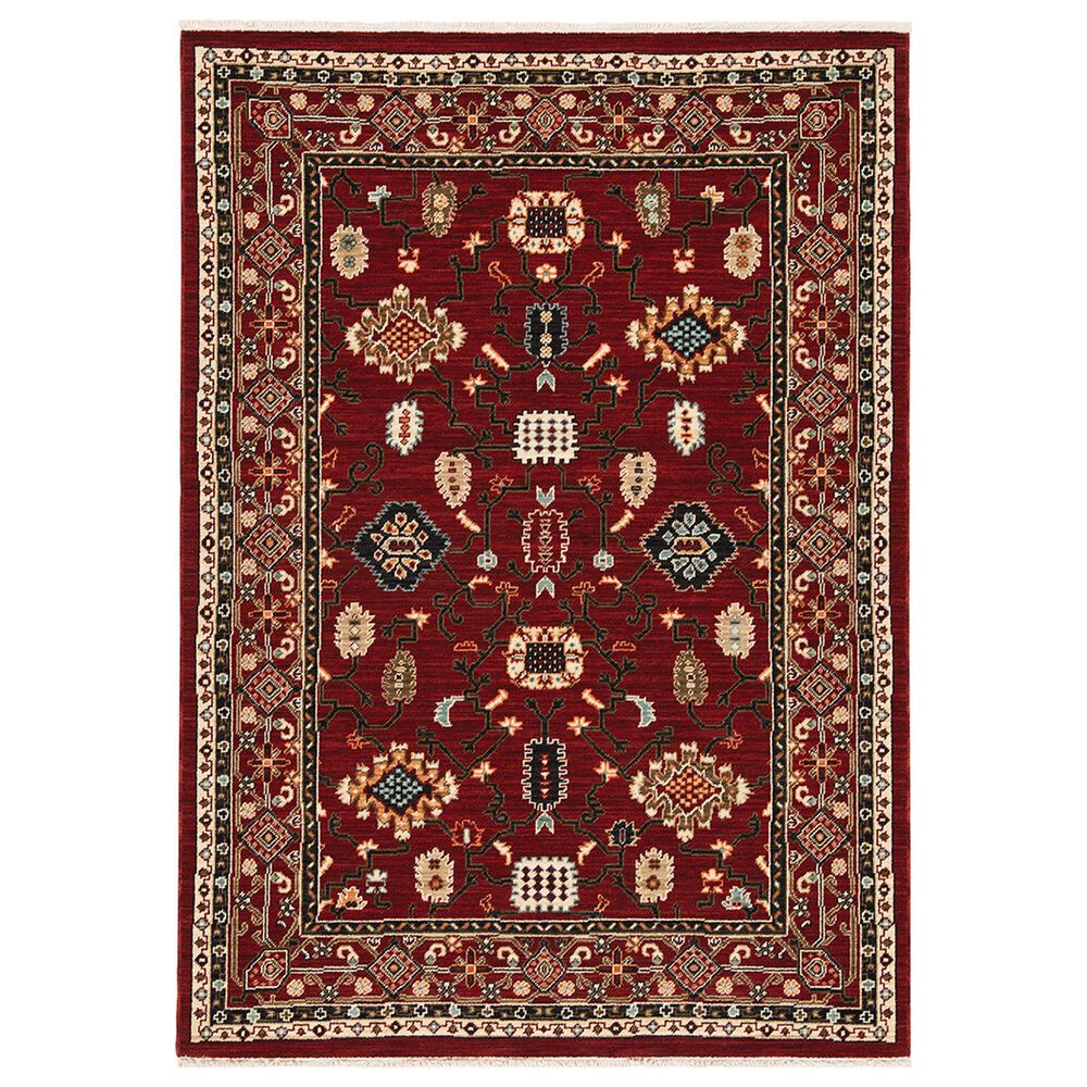 Oriental Weavers Lilihan Oriental 043S6 7"10" x 10"10" Red Area Rug, , large