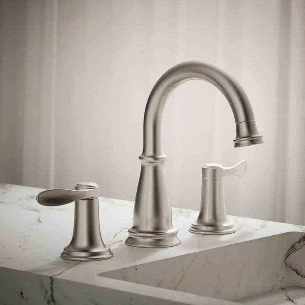 Kohler Bellera Widespread Bathroom Sink Faucet in Vibrant Brushed Nickel, , large