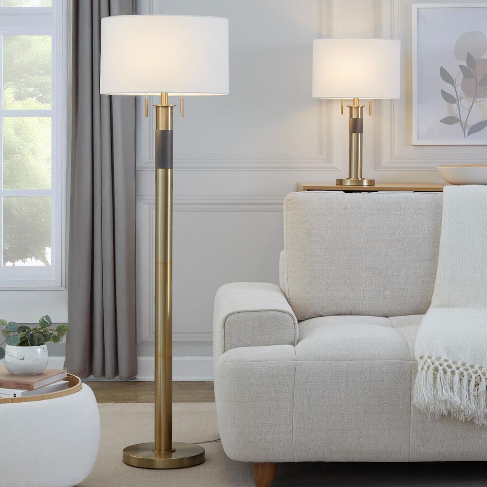 LumiSource Trophy Floor Lamp in Gold, , large