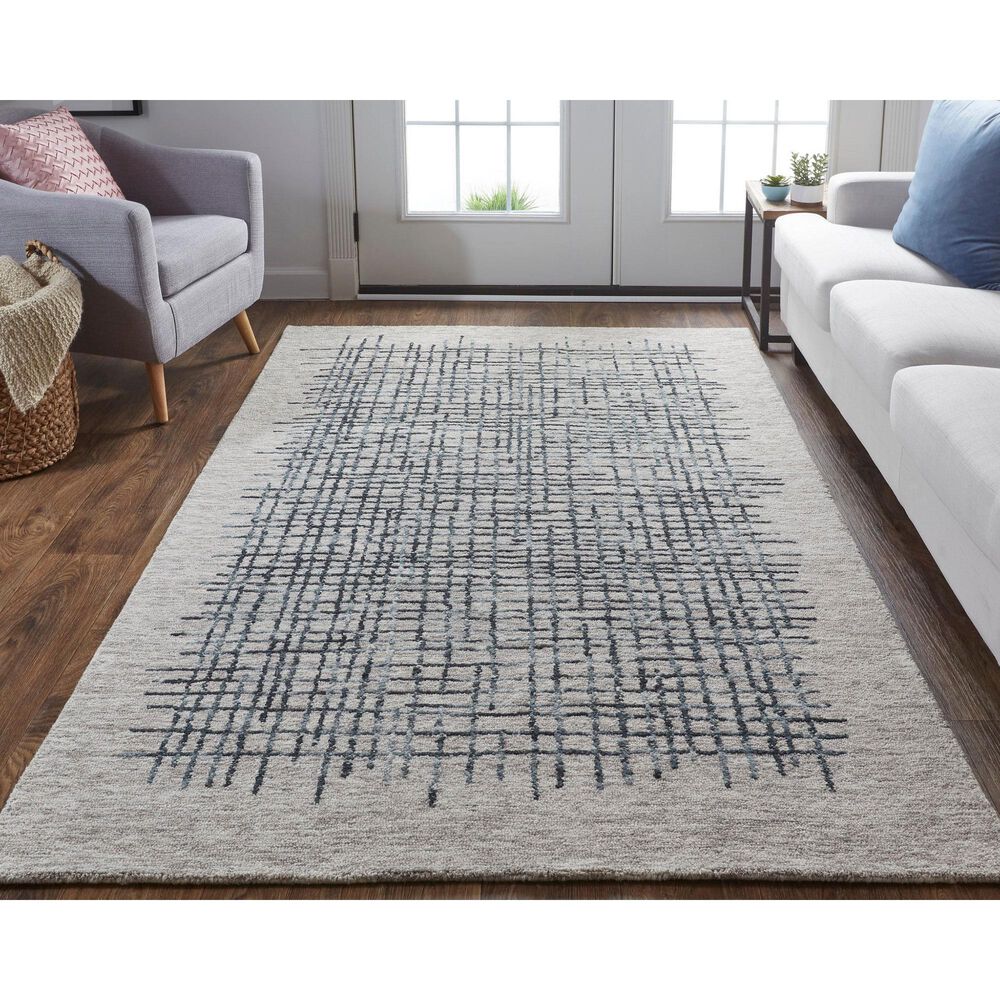 Feizy Maddox 10&#39; x 14&#39; Gray and Charcoal Area Rug, , large