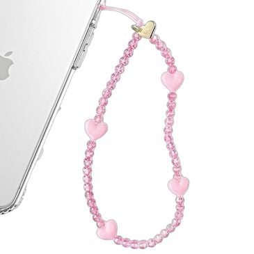 Velvet Caviar Heart Phone Charm in Pink, , large