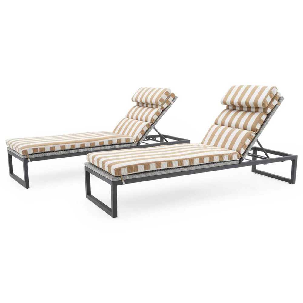 RST Brands Milo Sunbrella Patio Chaise Lounge in Maxim Beige (Set of 2), , large