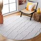 Safavieh Marrakesh MRK514 6"7" Round Ivory and Grey Area Rug, , large