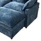 HOMLUX 107.87" Ultra-Comfort Chenille Sectional Sofa Set in Blue, , large