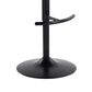 LumiSource Curvo Swivel Adjustable Barstool with Light Grey Upholstery in Black and Walnut (Set of 2), , large