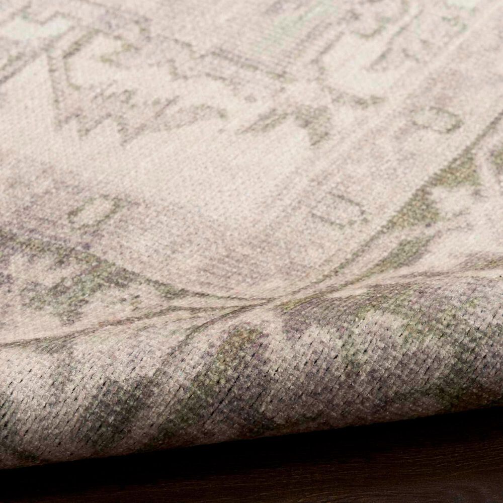 Nourison Vintage Washables Green 5'3" x 7'3" Area Rug, , large