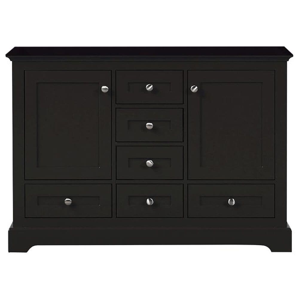 Lexora Home Dukes 48&quot; Double Bathroom Vanity in Espresso with 2 cm White Cultured Marble Top, Rectangular Sinks and 46&quot; Mirror, , large