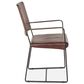 Home Trends & Design New York Dining Arm Chair with Chocolate Cushion in Black, , large