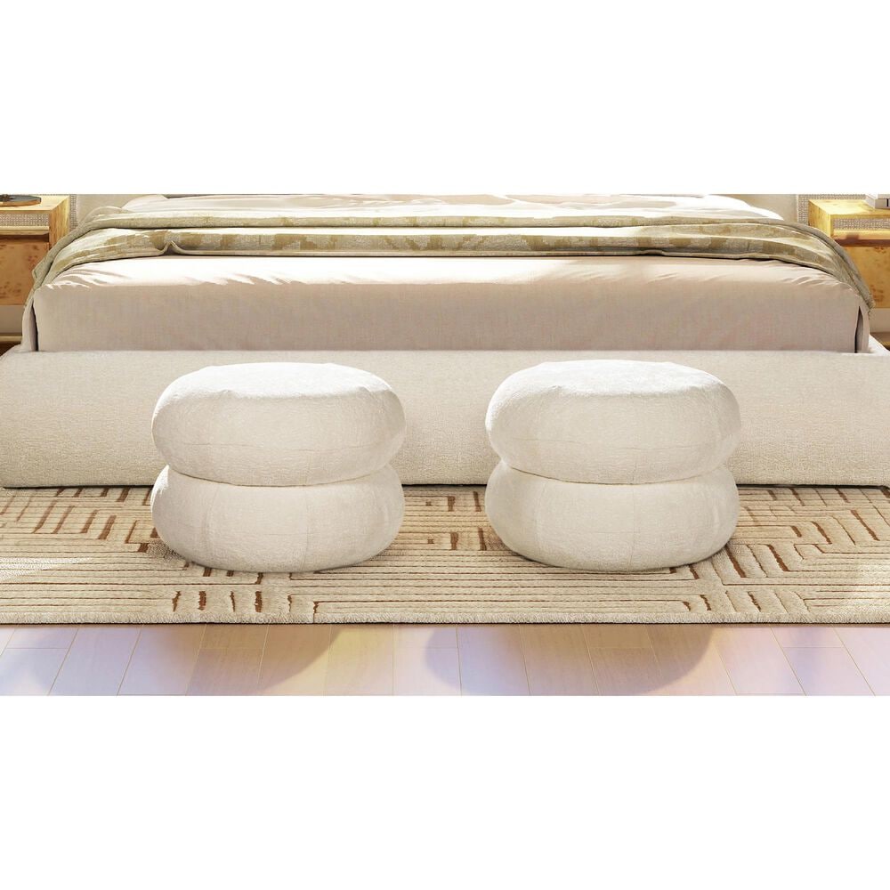 Jennifer Taylor Home Nest Pouf in Almond White, , large