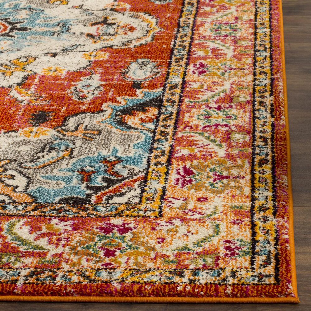 Safavieh Monaco MNC243H-212 2&#39;2&quot; x 12&#39; Orange/Light Blue Runner, , large