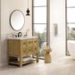 James Martin Vanities Breckenridge 36" Single Bathroom Vanity in Light Natural Oak with 3 cm Victorian Silver Quartz Top and Rectangular Sink, , large