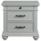Mayberry Hill Slater 3-Drawer Nightstand with USB in Grey, , large