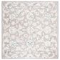 Safavieh Micro-Loop Floral 5" Square Grey and Ivory Area Rug, , large