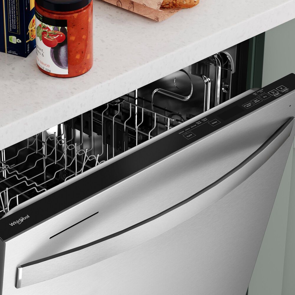Whirlpool 24" Built-In Dishwasher with Spin and Load Rack and AI Intelligent Wash in Stainless Steel, , large