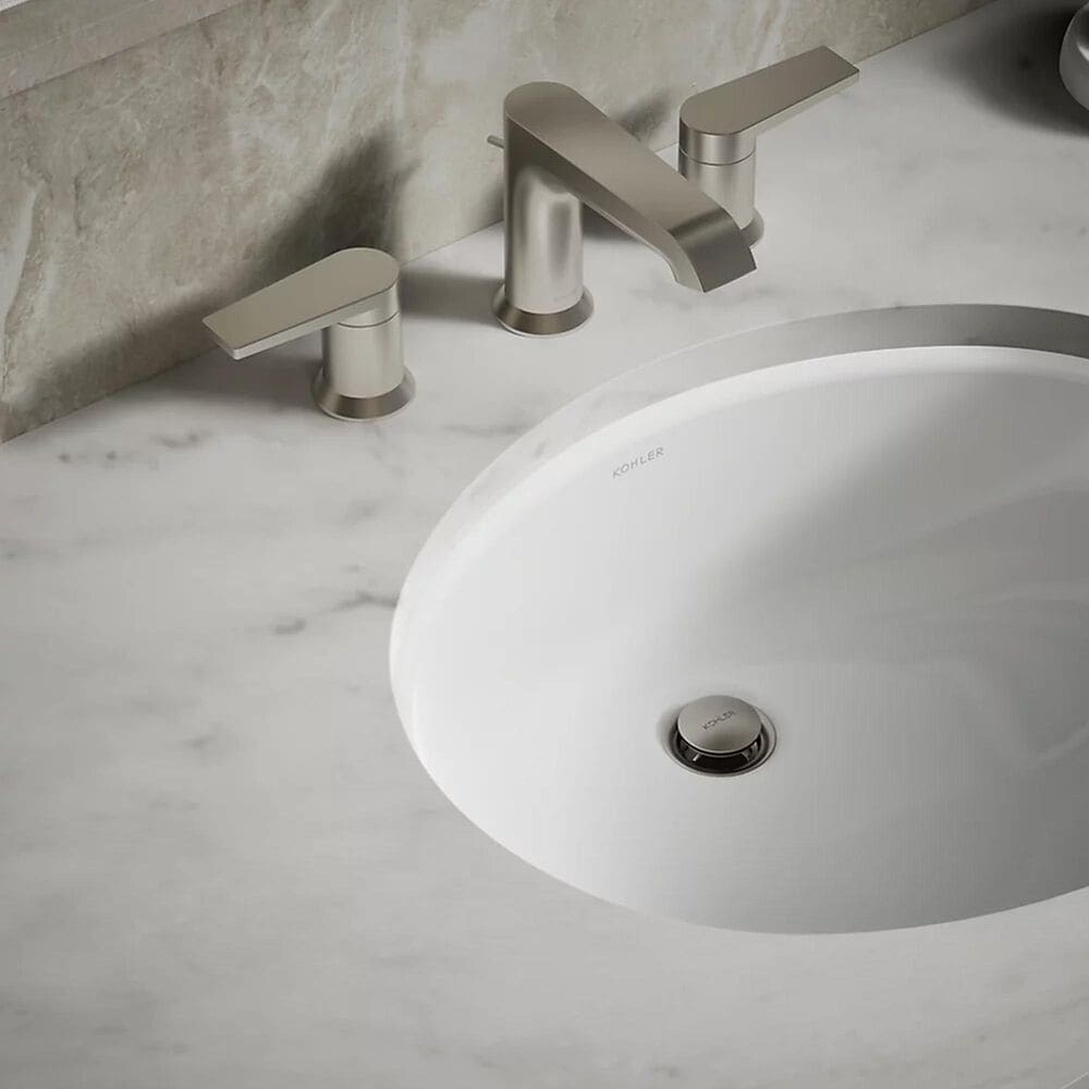 Kohler Caxton Oval Undermount Bathroom Sink in White, , large