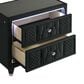 Pacific Landing Lorient 4 Piece King Wingback Bedroom Set in Black Velvet, , large