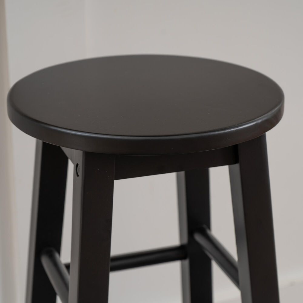 Linon Home Decor Abby 24" Counter Stool in Black, , large