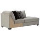 Ashley Megginson 3-Piece Left Facing U-Shaped Sectional with Sofa Chaise and Storage Ottoman in Storm, , large