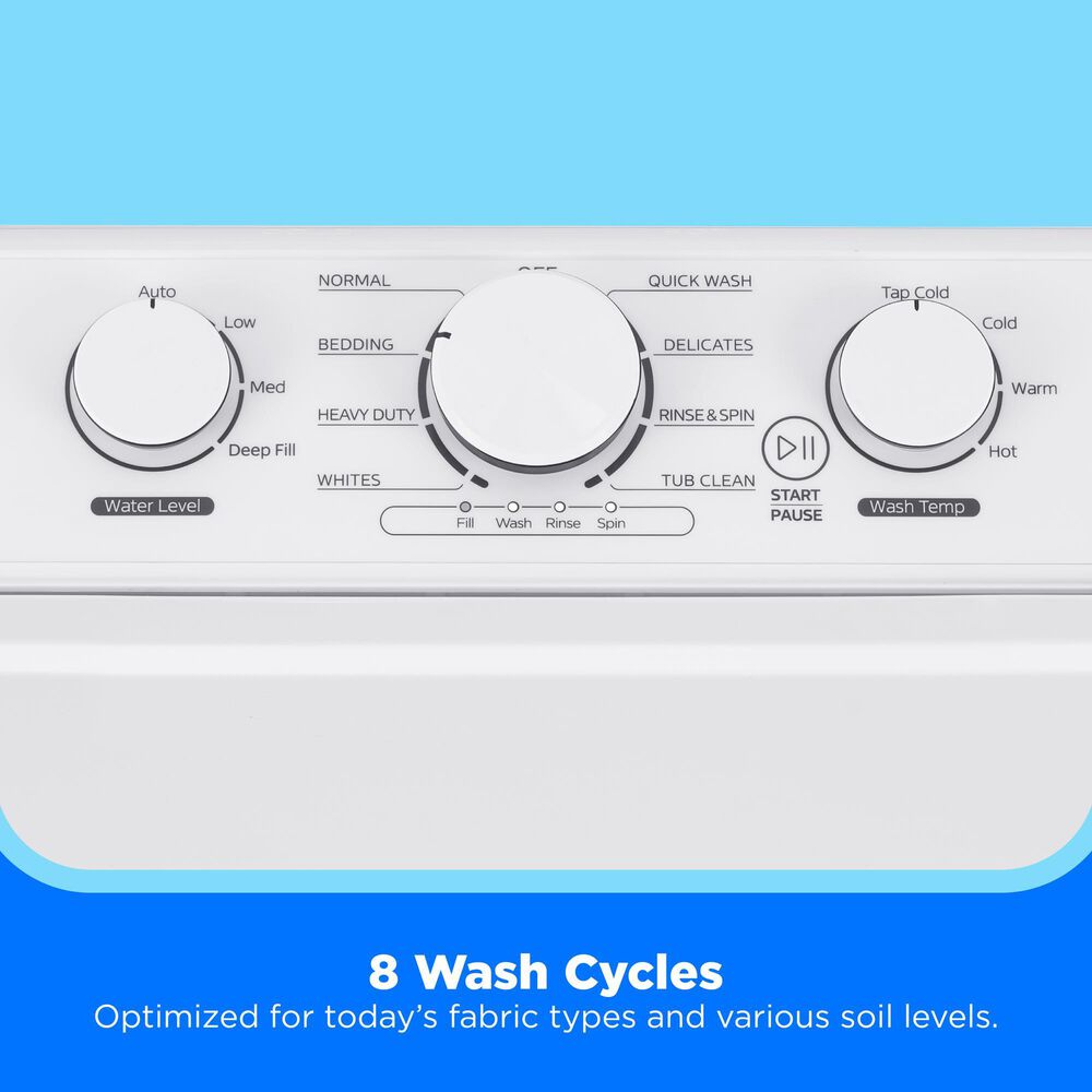 Midea Midea 3.9 Cu. Ft. Top Load Washer with Power Boost Agitator, , large