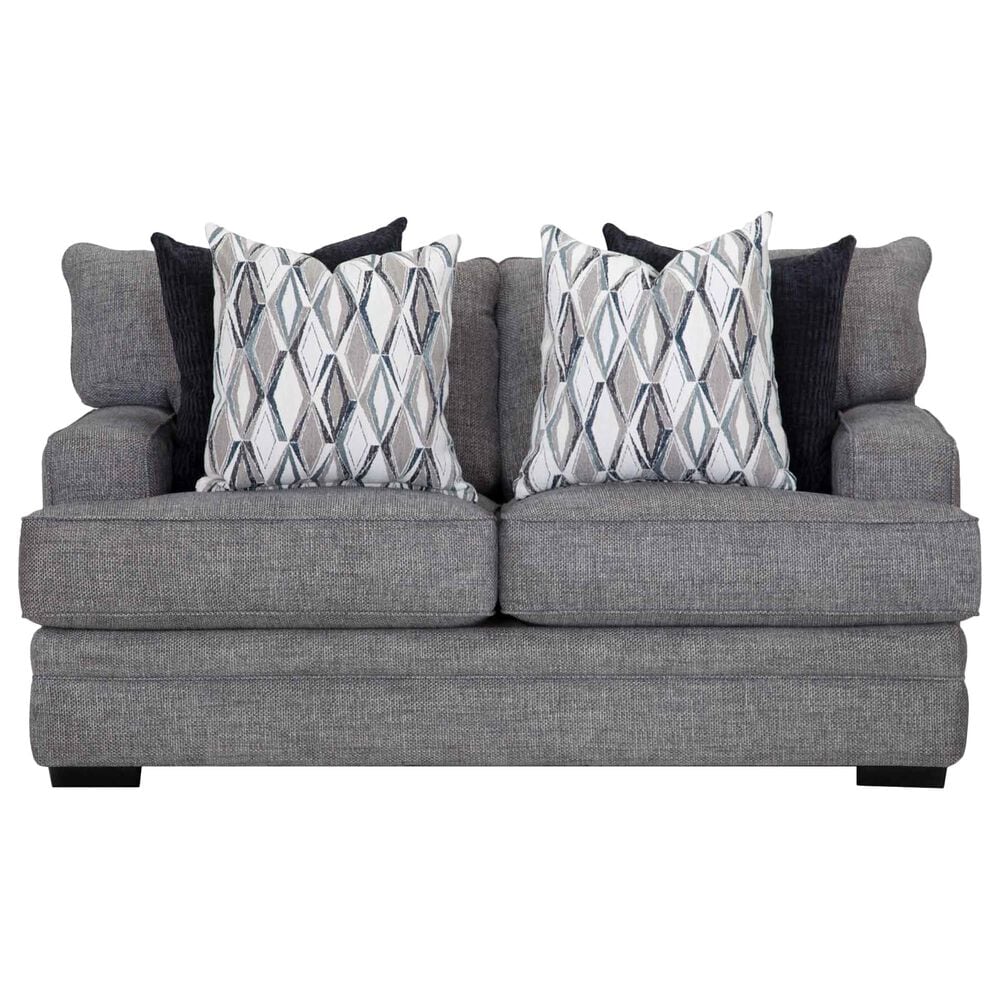 Moore Furniture Juno Stationary Loveseat in Crosby Denim, , large