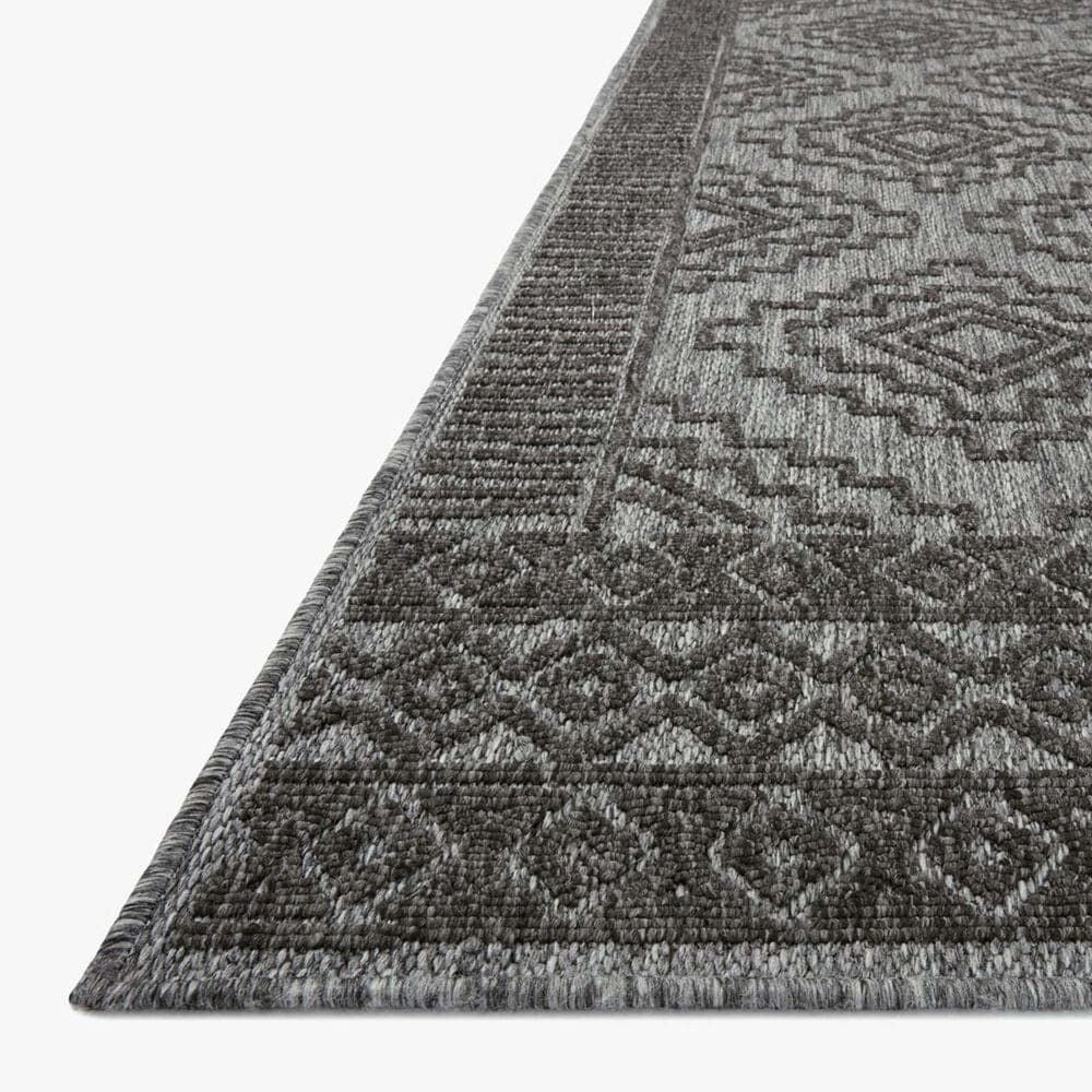 Loloi II Rainier 2&#39;3&quot; x 7&#39;7&quot; Grey and Charcoal Indoor/Outdoor Area Performance Rug, , large