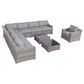 Hearth and Haven 10-Piece Outdoor Sectional Set in Gray, , large