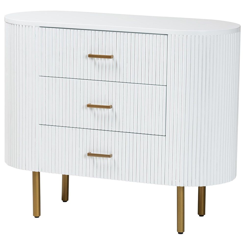 Baxton Studio Beyla 3-Drawer Dresser in White and Gold, , large